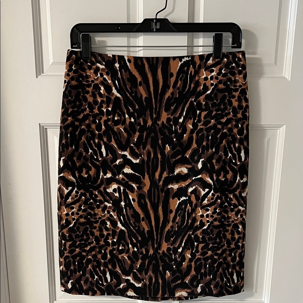 Talbots Animal Print Pencil Skirt Size 4